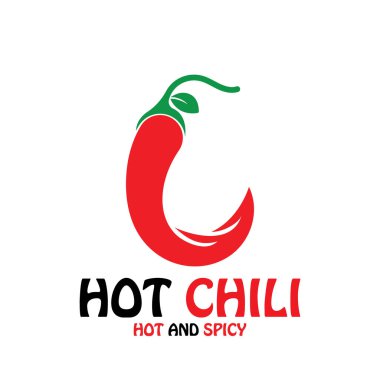 chili sıcak baharatlı ikon vektör illüstrasyon şablonu tasarımı
