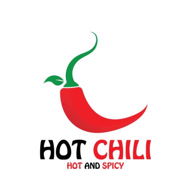chili sıcak baharatlı ikon vektör illüstrasyon şablonu tasarımı