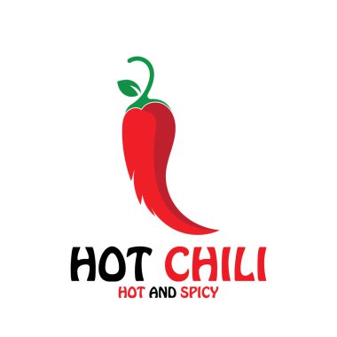 chili sıcak baharatlı ikon vektör illüstrasyon şablonu tasarımı