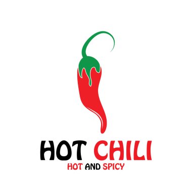 chili sıcak baharatlı ikon vektör illüstrasyon şablonu tasarımı