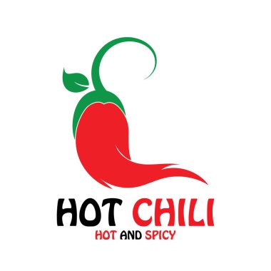 chili sıcak baharatlı ikon vektör illüstrasyon şablonu tasarımı