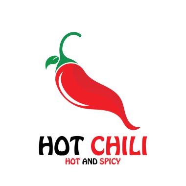 chili sıcak baharatlı ikon vektör illüstrasyon şablonu tasarımı