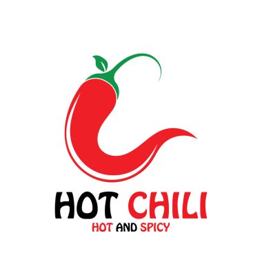 chili sıcak baharatlı ikon vektör illüstrasyon şablonu tasarımı