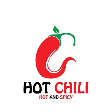 chili sıcak baharatlı ikon vektör illüstrasyon şablonu tasarımı