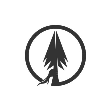 Antika Rustik Yerli Ok Ucu Mızrağı Hippi Logo Tasarımı Avı