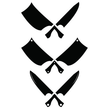 Bıçak simgeleri vektör çizim şablonu tasarımı