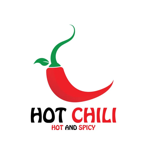 Chili Hot Pikantní Ikona Vektor Ilustrační Šablona Design — Stockový vektor