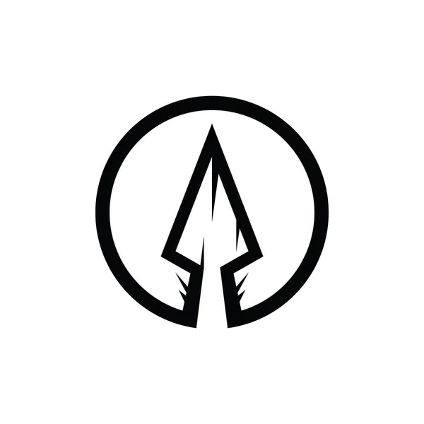 Vintage Retro Rustic Native Arrowhead Spear Arrow Hunting Hipster Logo — Stock Vector