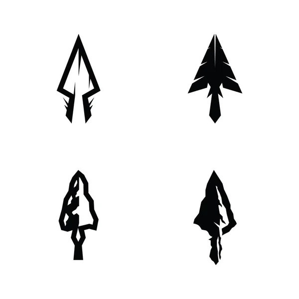 Retro Rustic Rustic Native Arrowhead Spear Arrow Hunting Hipster Logo — Stockový vektor