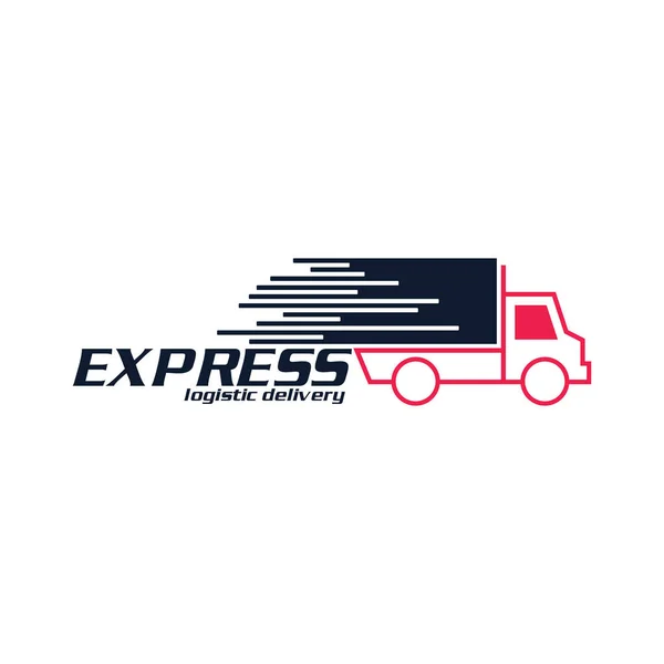 Truck Delivery Express Icon Vector Illustration Template Design Logo — Stock Vector