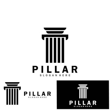 pillar law firm icon vector illustration template design