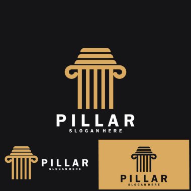 pillar law firm icon vector illustration template design