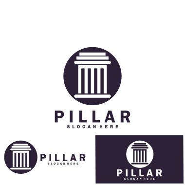 pillar law firm icon vector illustration template design