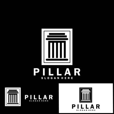 pillar law firm icon vector illustration template design
