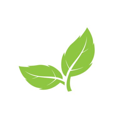 Yaprak ekolojisi ikonu vektör illüstrasyon şablonu tasarımı