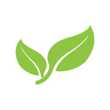 Yaprak ekolojisi ikonu vektör illüstrasyon şablonu tasarımı