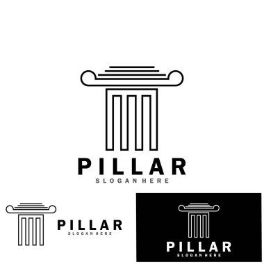 pillar law firm icon vector illustration template design