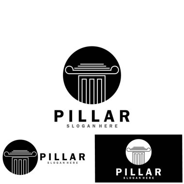 pillar law firm icon vector illustration template design