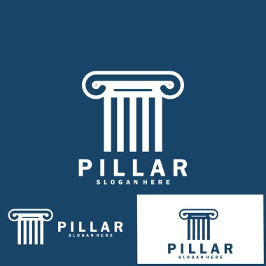 pillar law firm icon vector illustration template design