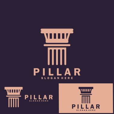 pillar law firm icon vector illustration template design