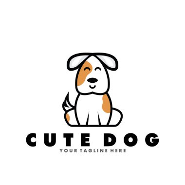 Cute Dog icon vector illustration template design