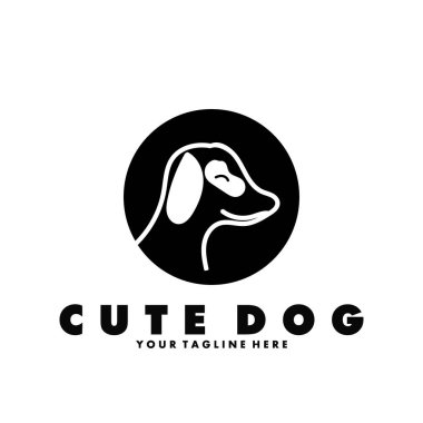 Cute Dog icon vector illustration template design