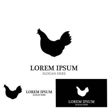Horoz logo simgesi vektör illüstrasyon şablonu tasarımı