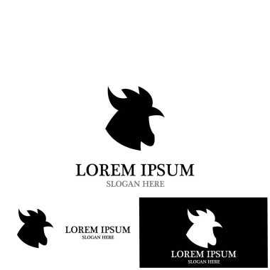 Horoz logo simgesi vektör illüstrasyon şablonu tasarımı