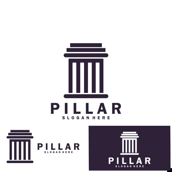 Pillar Law Firm Icon Vector Illustration Template Design — Vettoriale Stock