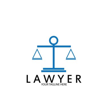 Adalet hukuku simgesi vektör illüstrasyon şablonu tasarımı