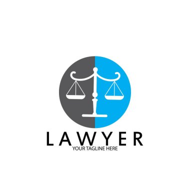 Adalet hukuku simgesi vektör illüstrasyon şablonu tasarımı