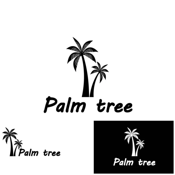 Palma Drzewo Lato Logo Szablon Wektor Ilustracja — Wektor stockowy