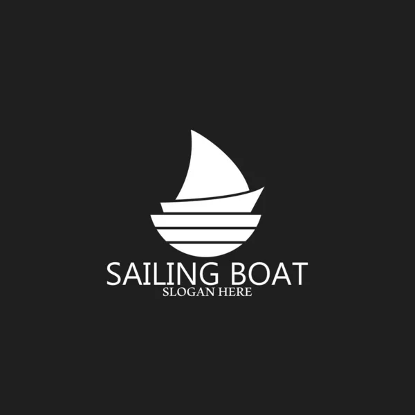 Sailing Boat Icon Vector Illustration Template Design — Stock Vector