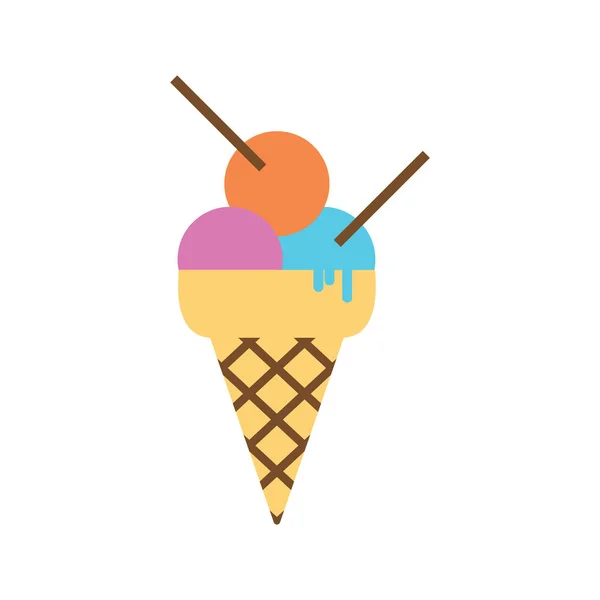 Ice Cream Icon Vector Illustration Template Design — Stock Vector