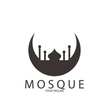 Cami simgesi vektör illüstrasyon şablonu tasarımı