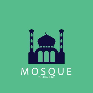 Cami simgesi vektör illüstrasyon şablonu tasarımı