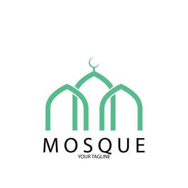 Cami simgesi vektör illüstrasyon şablonu tasarımı