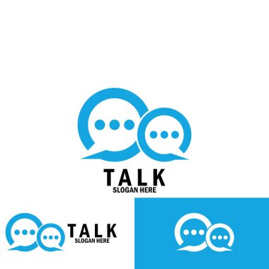 konuşma balonu sohbet ve konuşma ikon vektör çizim şablonu tasarımı