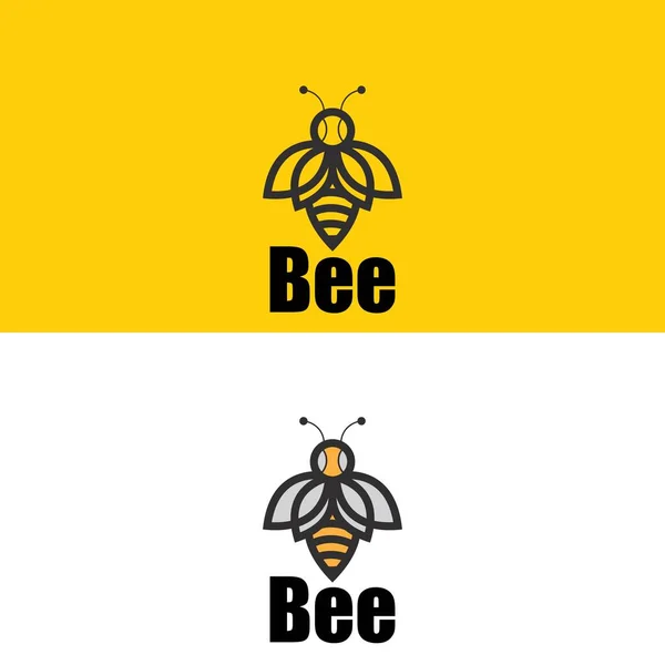 Bee Icon Vector Illustration Template Design — Stock Vector