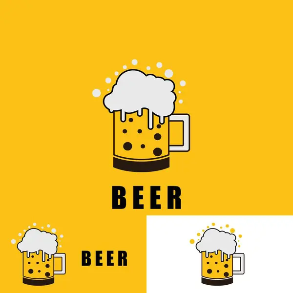 Design Modelo Ilustração Vetorial Ícone Cerveja — Vetor de Stock