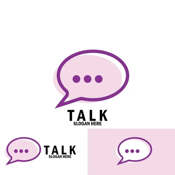Speech Bubble Chat Talk Icon Vector Illustration Template Design — Stock Vector
