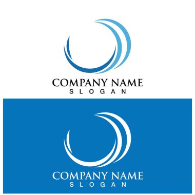 su dalgası simgesi vektör çizim şablonu tasarımı