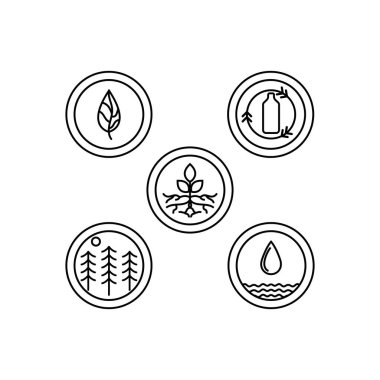 ekoloji ikonu vektör illüstrasyon şablonu tasarımı