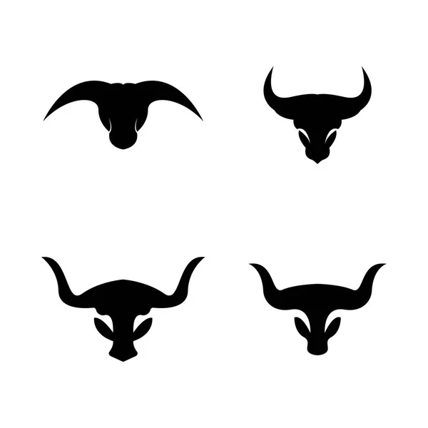 Bull Head Icon Vector Illustration Template Design — Stock Vector