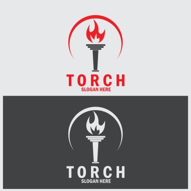 Meşale simgesi vektör illüstrasyon şablonu tasarımı