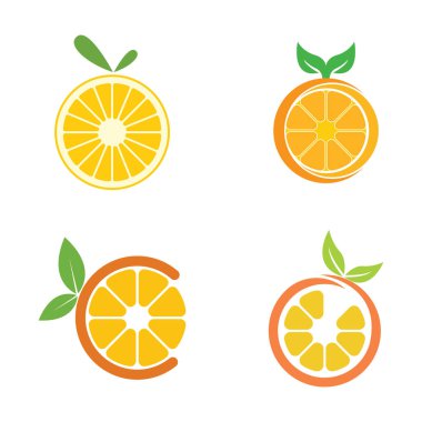 Taze Portakal Meyvesi, Limon Limonlu Greyfurt Grafik ikonu çizim şablonu tasarımı