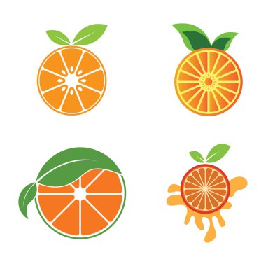 Taze Portakal Meyvesi, Limon Limonlu Greyfurt Grafik ikonu çizim şablonu tasarımı