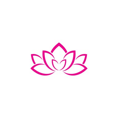 güzel çiçek nilüfer ikonu vektör çizim şablonu tasarımı