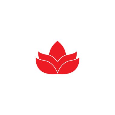 güzel çiçek nilüfer ikonu vektör çizim şablonu tasarımı