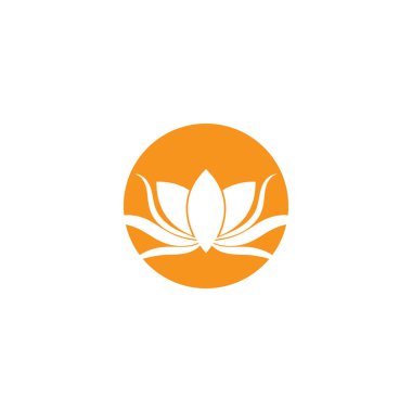 güzel çiçek nilüfer ikonu vektör çizim şablonu tasarımı